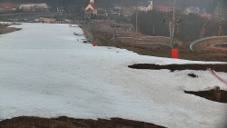 Horní část sjezdovky skiareálu Hlubočky