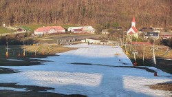 Horní část sjezdovky skiareálu Hlubočky