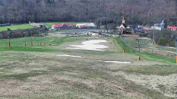 Horní část sjezdovky skiareálu Hlubočky