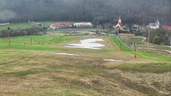 Horní část sjezdovky skiareálu Hlubočky