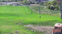 Horní část sjezdovky skiareálu Hlubočky