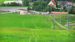 Horní část sjezdovky skiareálu Hlubočky