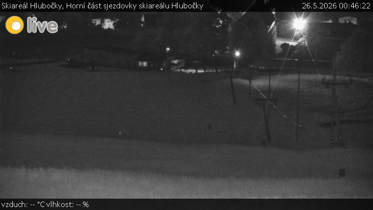 Skiareál Hlubočky - Horní část sjezdovky skiareálu Hlubočky - 26.5.2026 v 00:46