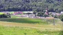 Horní část sjezdovky skiareálu Hlubočky