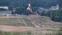 Horní část sjezdovky skiareálu Hlubočky
