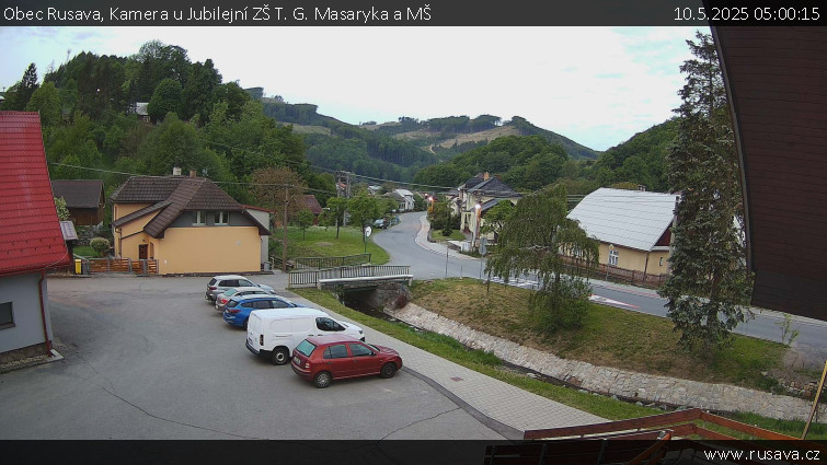 Obec Rusava - Kamera u Jubilejní ZŠ T. G. Masaryka a MŠ - 10.5.2025 v 05:00 Obec Rusava - Kamera u Jubilejní ZŠ T. G. Masaryka a MŠ - 10.5.2025 v 05:00
