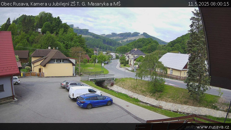 Obec Rusava - Kamera u Jubilejní ZŠ T. G. Masaryka a MŠ - 11.5.2025 v 08:00 Obec Rusava - Kamera u Jubilejní ZŠ T. G. Masaryka a MŠ - 11.5.2025 v 08:00