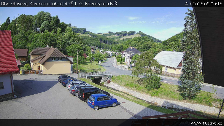 Obec Rusava - Kamera u Jubilejní ZŠ T. G. Masaryka a MŠ - 4.7.2025 v 09:00 Obec Rusava - Kamera u Jubilejní ZŠ T. G. Masaryka a MŠ - 4.7.2025 v 09:00