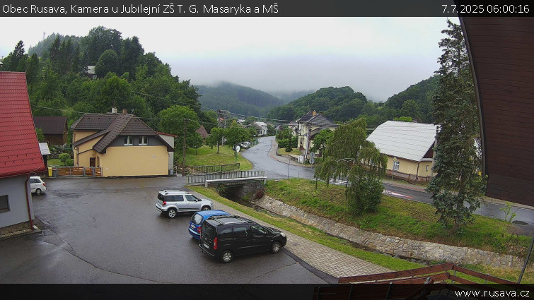 Obec Rusava - Kamera u Jubilejní ZŠ T. G. Masaryka a MŠ - 7.7.2025 v 06:00 Obec Rusava - Kamera u Jubilejní ZŠ T. G. Masaryka a MŠ - 7.7.2025 v 06:00