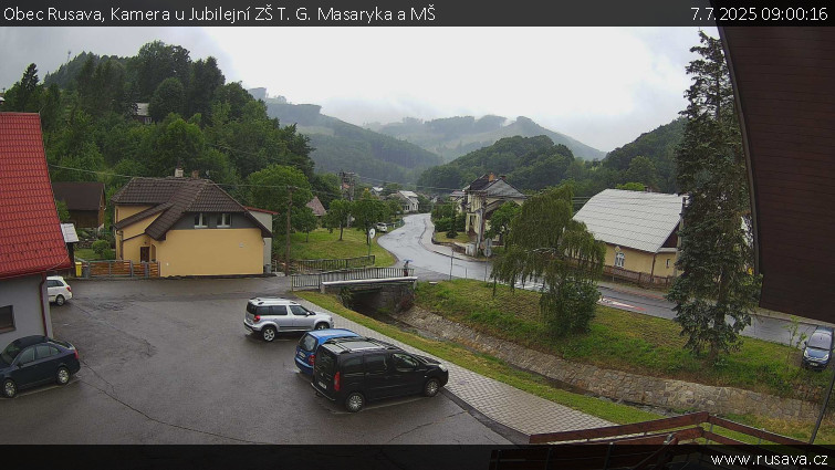 Obec Rusava - Kamera u Jubilejní ZŠ T. G. Masaryka a MŠ - 7.7.2025 v 09:00 Obec Rusava - Kamera u Jubilejní ZŠ T. G. Masaryka a MŠ - 7.7.2025 v 09:00