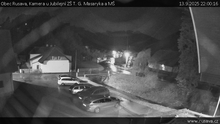 Obec Rusava - Kamera u Jubilejní ZŠ T. G. Masaryka a MŠ - 13.9.2025 v 22:00 Obec Rusava - Kamera u Jubilejní ZŠ T. G. Masaryka a MŠ - 13.9.2025 v 22:00