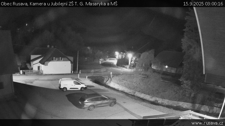 Obec Rusava - Kamera u Jubilejní ZŠ T. G. Masaryka a MŠ - 15.9.2025 v 03:00 Obec Rusava - Kamera u Jubilejní ZŠ T. G. Masaryka a MŠ - 15.9.2025 v 03:00