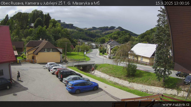 Obec Rusava - Kamera u Jubilejní ZŠ T. G. Masaryka a MŠ - 15.9.2025 v 13:00 Obec Rusava - Kamera u Jubilejní ZŠ T. G. Masaryka a MŠ - 15.9.2025 v 13:00
