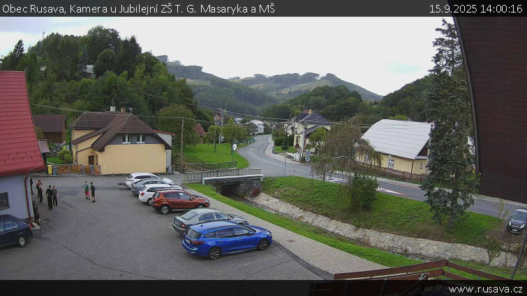 Obec Rusava - Kamera u Jubilejní ZŠ T. G. Masaryka a MŠ - 15.9.2025 v 14:00 Obec Rusava - Kamera u Jubilejní ZŠ T. G. Masaryka a MŠ - 15.9.2025 v 14:00