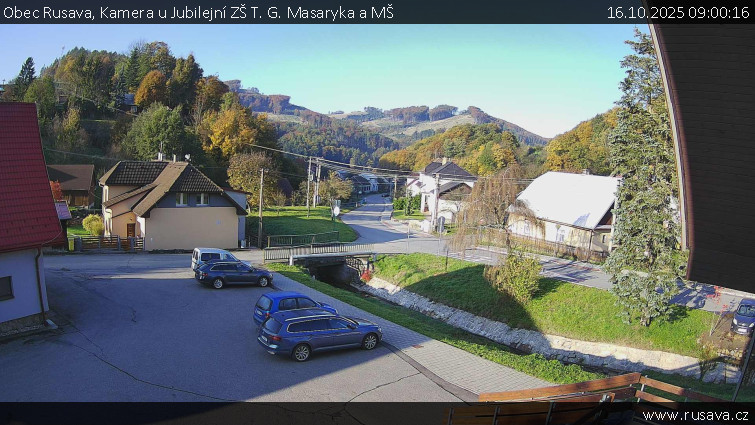 Obec Rusava - Kamera u Jubilejní ZŠ T. G. Masaryka a MŠ - 16.10.2025 v 09:00 Obec Rusava - Kamera u Jubilejní ZŠ T. G. Masaryka a MŠ - 16.10.2025 v 09:00