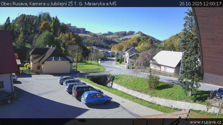 Obec Rusava - Kamera u Jubilejní ZŠ T. G. Masaryka a MŠ - 20.10.2025 v 12:00 Obec Rusava - Kamera u Jubilejní ZŠ T. G. Masaryka a MŠ - 20.10.2025 v 12:00