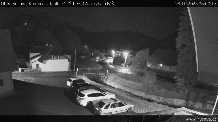 Obec Rusava - Kamera u Jubilejní ZŠ T. G. Masaryka a MŠ - 23.10.2025 v 06:00 Obec Rusava - Kamera u Jubilejní ZŠ T. G. Masaryka a MŠ - 23.10.2025 v 06:00