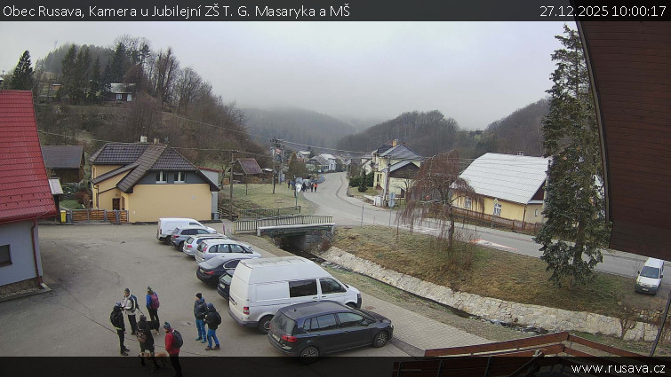 Obec Rusava - Kamera u Jubilejní ZŠ T. G. Masaryka a MŠ - 27.12.2025 v 10:00