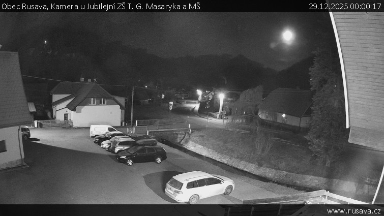 Obec Rusava - Kamera u Jubilejní ZŠ T. G. Masaryka a MŠ - 29.12.2025 v 00:00