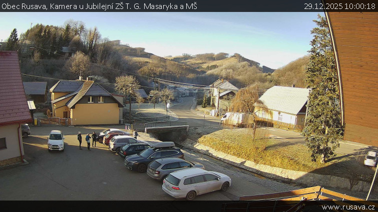 Obec Rusava - Kamera u Jubilejní ZŠ T. G. Masaryka a MŠ - 29.12.2025 v 10:00