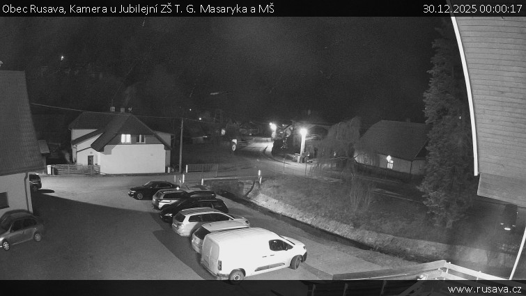 Obec Rusava - Kamera u Jubilejní ZŠ T. G. Masaryka a MŠ - 30.12.2025 v 00:00