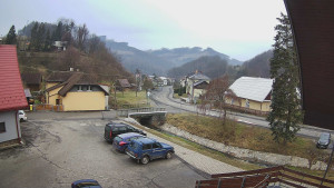 Obec Rusava - Kamera u Jubilejní ZŠ T. G. Masaryka a MŠ - 9.2.2026 v 08:00