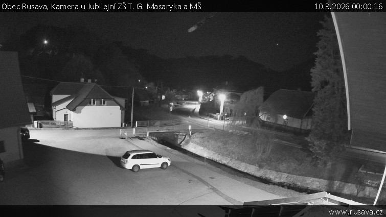 Obec Rusava - Kamera u Jubilejní ZŠ T. G. Masaryka a MŠ - 10.3.2026 v 00:00