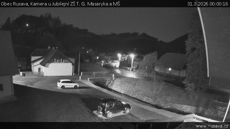 Obec Rusava - Kamera u Jubilejní ZŠ T. G. Masaryka a MŠ - 31.3.2026 v 00:00