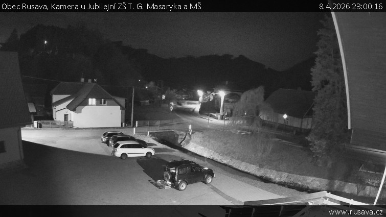 Obec Rusava - Kamera u Jubilejní ZŠ T. G. Masaryka a MŠ - 8.4.2026 v 23:00