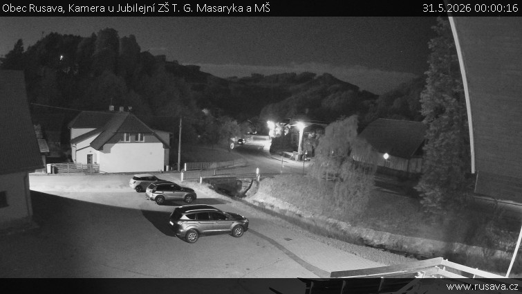 Obec Rusava - Kamera u Jubilejní ZŠ T. G. Masaryka a MŠ - 31.5.2026 v 00:00