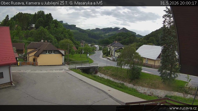 Obec Rusava - Kamera u Jubilejní ZŠ T. G. Masaryka a MŠ - 31.5.2026 v 20:00