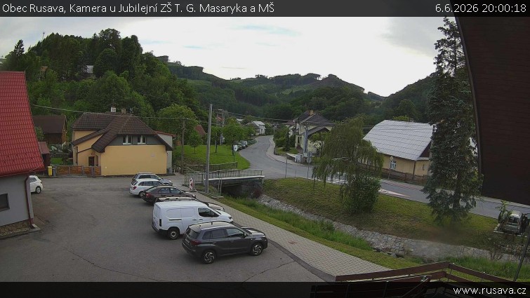 Obec Rusava - Kamera u Jubilejní ZŠ T. G. Masaryka a MŠ - 6.6.2026 v 20:00