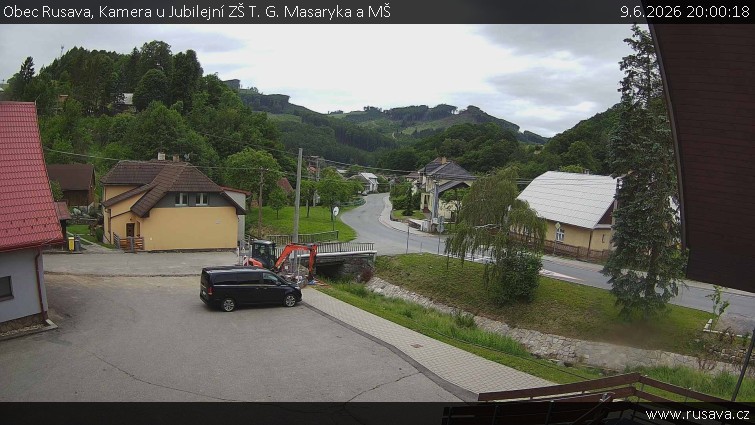 Obec Rusava - Kamera u Jubilejní ZŠ T. G. Masaryka a MŠ - 9.6.2026 v 20:00