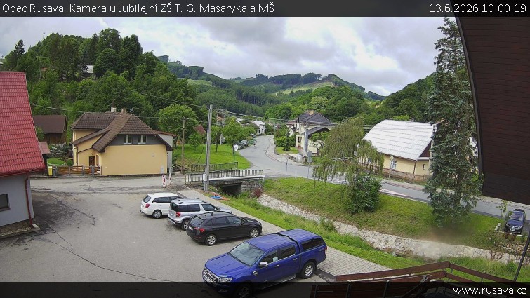 Obec Rusava - Kamera u Jubilejní ZŠ T. G. Masaryka a MŠ - 13.6.2026 v 10:00