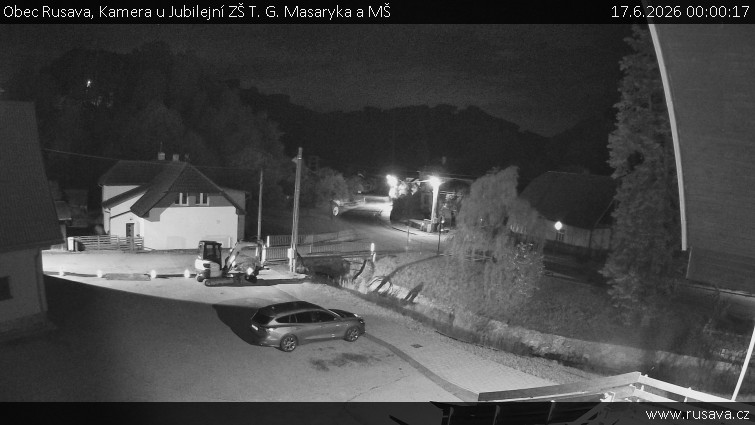 Municipality of Rusava - Camera at the Jubilee Primary School of T. G. Masaryk and Kindergarten - 17.6.2026 v 00:00