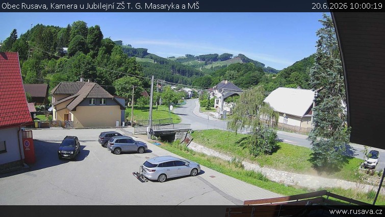 Obec Rusava - Kamera u Jubilejní ZŠ T. G. Masaryka a MŠ - 20.6.2026 v 10:00