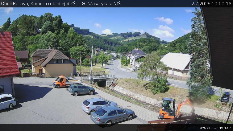 Obec Rusava - Kamera u Jubilejní ZŠ T. G. Masaryka a MŠ - 2.7.2026 v 10:00