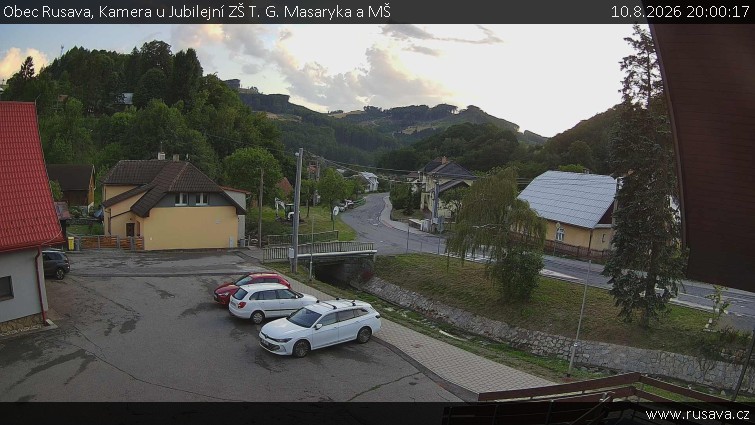 Obec Rusava - Kamera u Jubilejní ZŠ T. G. Masaryka a MŠ - 10.8.2026 v 20:00