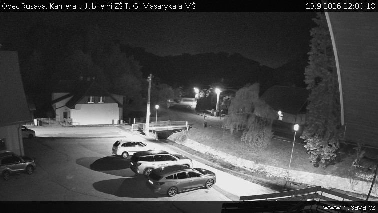 Obec Rusava - Kamera u Jubilejní ZŠ T. G. Masaryka a MŠ - 13.9.2026 v 22:00
