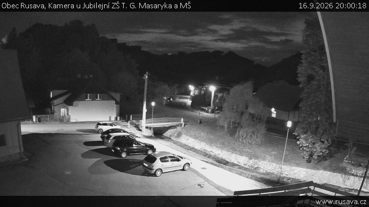 Obec Rusava - Kamera u Jubilejní ZŠ T. G. Masaryka a MŠ - 16.9.2026 v 20:00