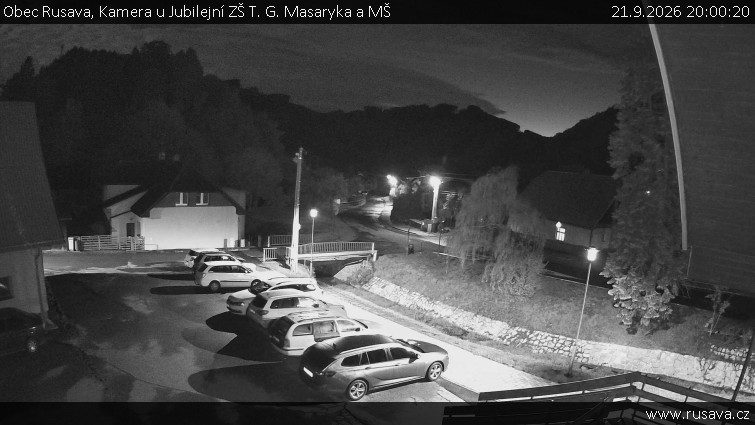 Obec Rusava - Kamera u Jubilejní ZŠ T. G. Masaryka a MŠ - 21.9.2026 v 20:00