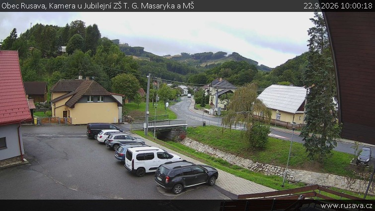 Obec Rusava - Kamera u Jubilejní ZŠ T. G. Masaryka a MŠ - 22.9.2026 v 10:00