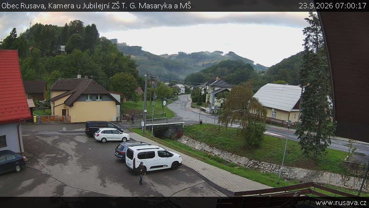 Gmina Rusava - Kamera w jubileuszowej Szkole Podstawowej im. T. G. Masaryka oraz w przedszkolu - 23.9.2026 v 07:00