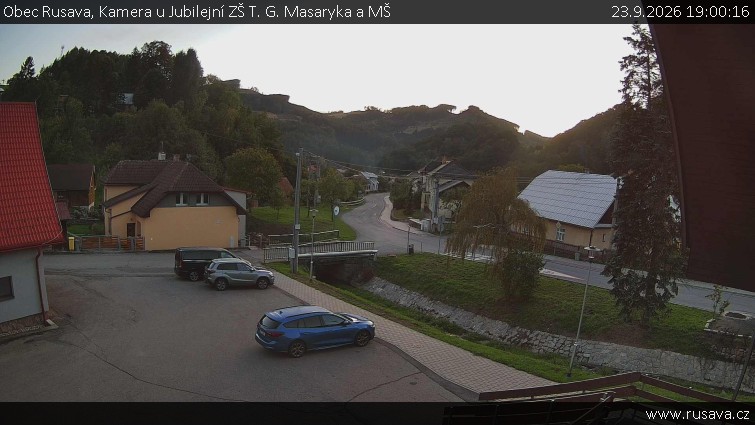 Obec Rusava - Kamera u Jubilejní ZŠ T. G. Masaryka a MŠ - 23.9.2026 v 19:00
