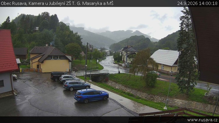 Obec Rusava - Kamera u Jubilejní ZŠ T. G. Masaryka a MŠ - 24.9.2026 v 14:00