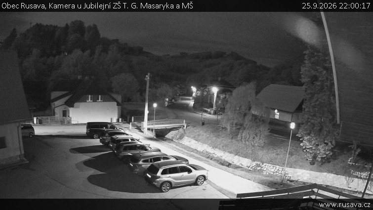 Obec Rusava - Kamera u Jubilejní ZŠ T. G. Masaryka a MŠ - 25.9.2026 v 22:00