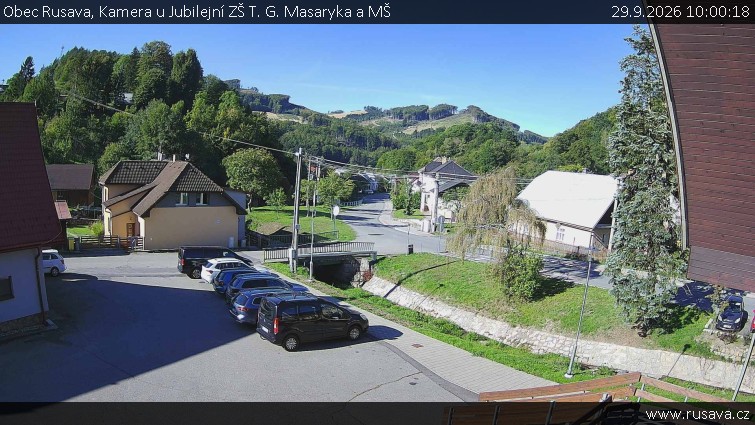Obec Rusava - Kamera u Jubilejní ZŠ T. G. Masaryka a MŠ - 29.9.2026 v 10:00
