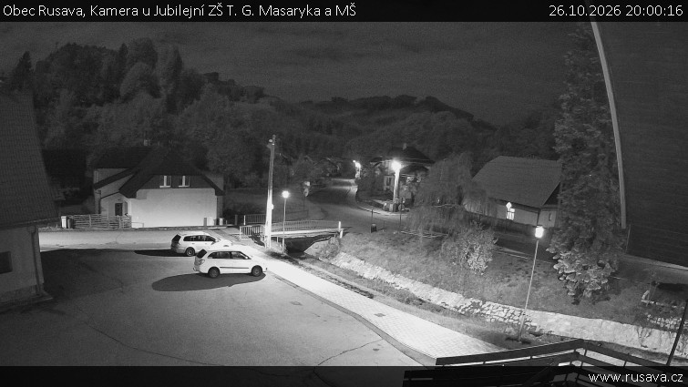 Obec Rusava - Kamera u Jubilejní ZŠ T. G. Masaryka a MŠ - 26.10.2026 v 20:00