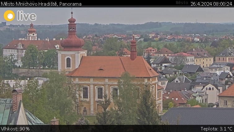 Město Mnichovo Hradiště - Panorama Mnichova Hradiště - 26.4.2024 v 08:00