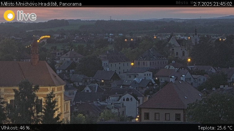 Město Mnichovo Hradiště - Panorama Mnichova Hradiště - 2.7.2025 v 21:45